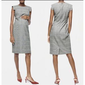 HATCH X J Crew NWOT $228 Maternity Resume Dress in Glen Plaid XS Small 0 Gray